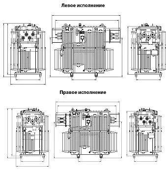 Фото чертежа ТМГФ 250/10/0,4